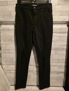 Express Black Ripped Skinny Jeans